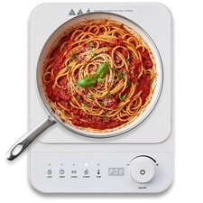 Induction Cooktop 1500W Portable Digital Touch Control Timer Elite Gourmet Slim