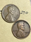 1924-S & 1924-P LINCOLN WHEAT CENT SET, High Grade coins, VF/XF  set #270