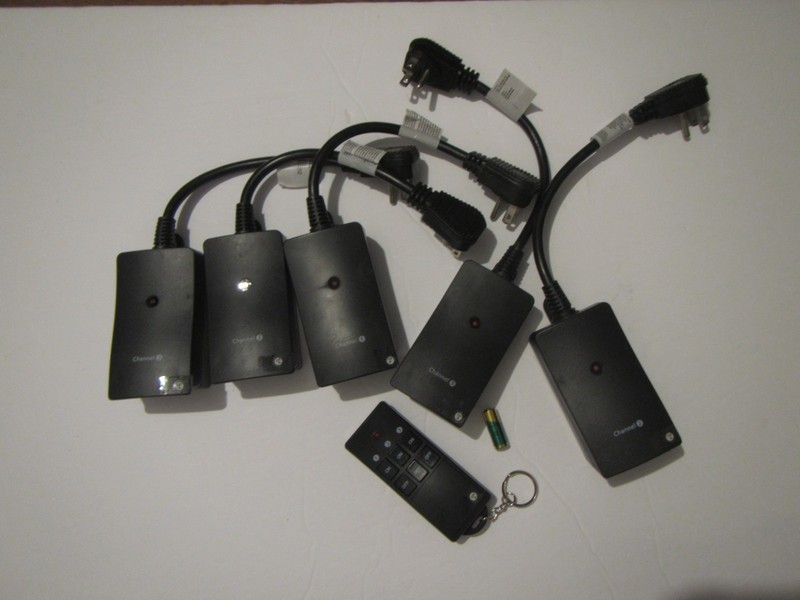 Set of 5 Wireless Indoor Outdoor Outlet Remote Control Switch Channel A WORKS