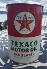 Vintage Texaco 5 Qt Oil Can Advertising Empty