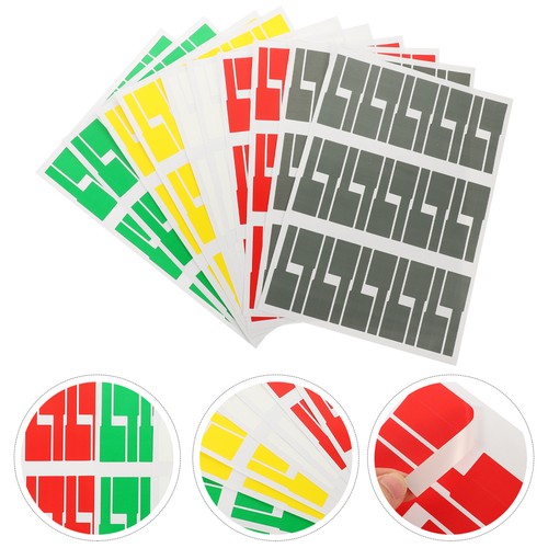 10 Sheets Farbige Aufkleber -Etiketten Büro Bunte Kabeletiketten - 第 7/12 張圖片