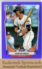 2014 Bowman Chrome #BCP61 Austin Nola /150 Prospects Purple Refractors