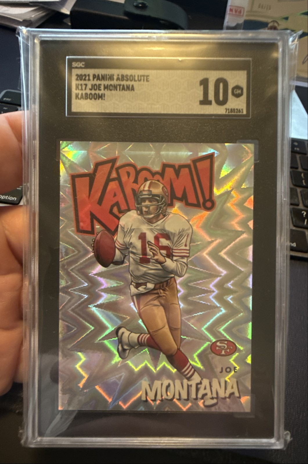 2021 Panini Absolute - Kaboom! Joe Montana SGC Pop 1 - Only 4 PSA 10's 4% Gem