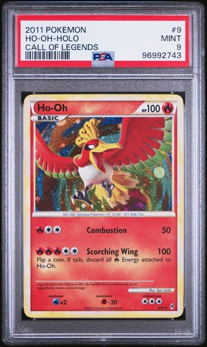 2011 POKEMON CALL OF LEGENDS #9 HO-OH-HOLO PSA 9