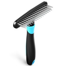 DOGI Deshedding Brush - Undercoat Rake for Dogs, Cats, Matted, Medium, Blue