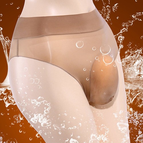 Bequeme Herren High Waist glänzend ölig Beutel Unterwäsche transparent und tr - Afbeelding 8 van 24