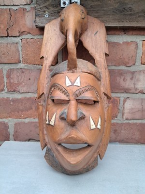 Holzschnitzerei Wand Gesichtsmaske ~ Tribal Gesichtsmaske.