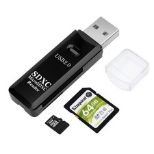 AIYEEN USB2.0 SD/TF Card Reader, USB 2.0 480Mbps Dual Card-Reader-2.0-Black
