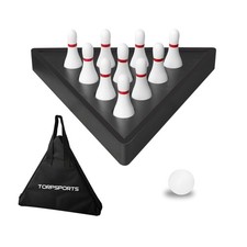Tabletop Shuffleboard Bowling Pin Set Portable Solid Wood Curling Board Game