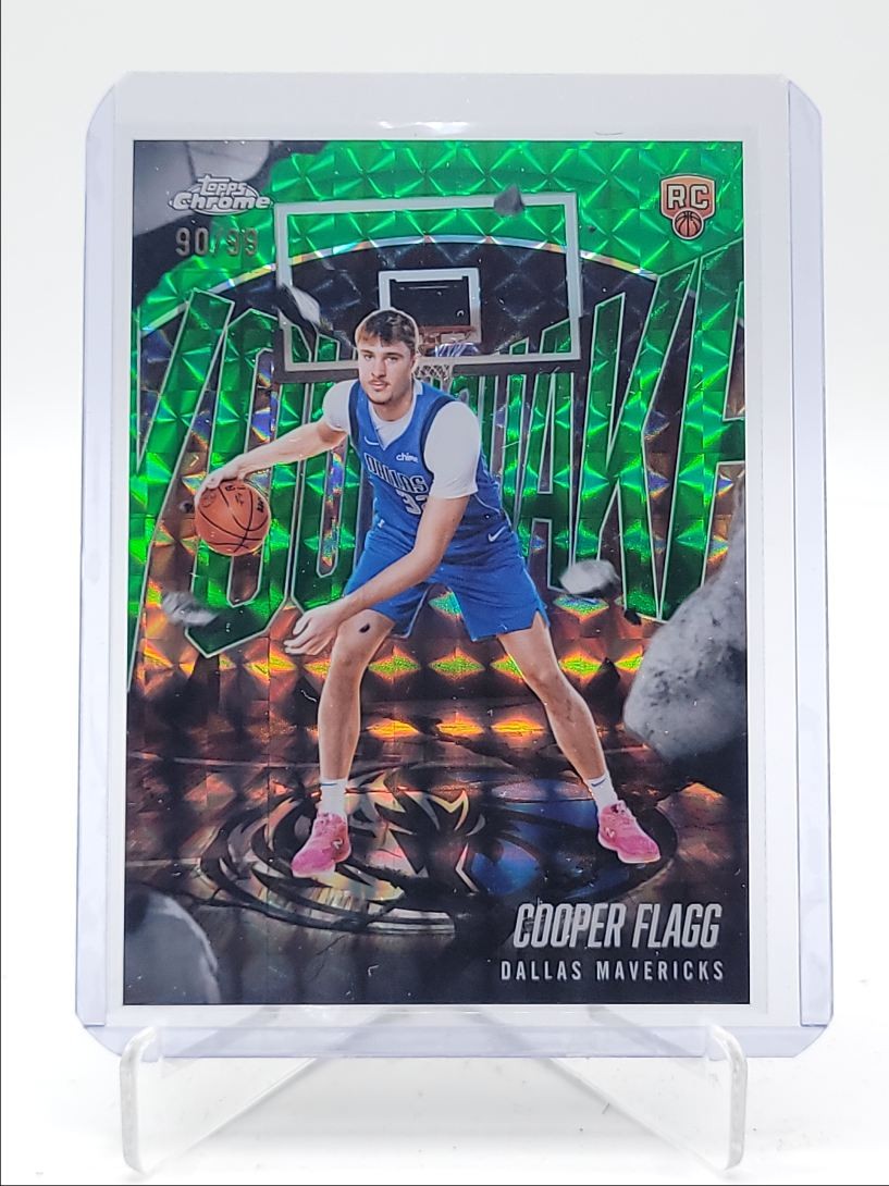 COOPER FLAGG 2025-26 TOPPS CHROME YOUTHQUAKE ROOKIE GREEN GEO RC /99 Q5692
