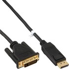 InLine Cavo DisplayPort maschio a DVI-D 24+1 maschio, 0,5m, dorato, nero