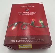 Wondershop 100 LED Mini string Lights Red Green Clear Xmas decor