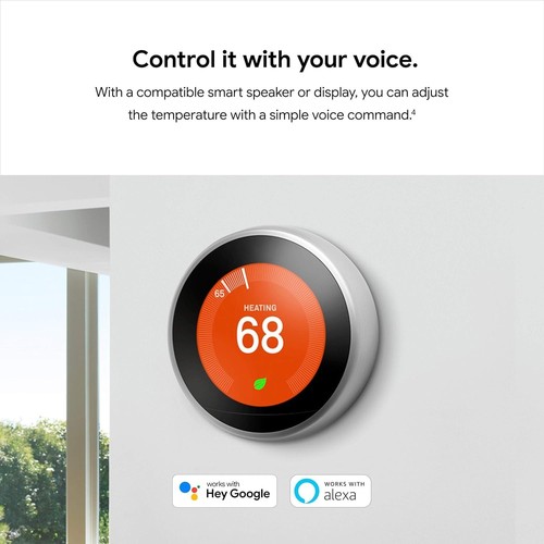 Google Nest Learning Termostato 3ª Generación Termostato Inteligente Programable T3007ES - Imagen 7 de 8