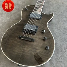 Exclusive ESP Grey Flame Maple Top Electric Guitar , EMG Pickups, Black Hardware