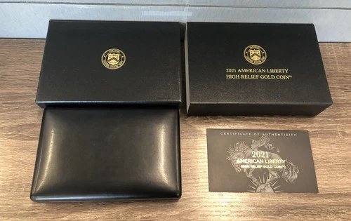 2021 American Liberty High Relief Gold Coin OGP Box + COA - NO COIN - BOX ONLY