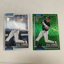 2026 Topps Kyle Stowers #293 Quantity 2 - 1 Green Leaf Foil, 1 Base  Marlins