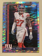 2025 Topps Chrome NFL TYLER NUBIN Pulsar Parallel New York Giants