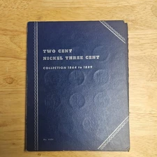 Whitman 9024 Two Cent Nickel Three Cent Coin Folder Album 1864-1889