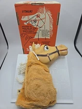 Vintage 1962 TV's Mr. Ed Talking Hand Puppet W/ Original Box By Mattel WORKS