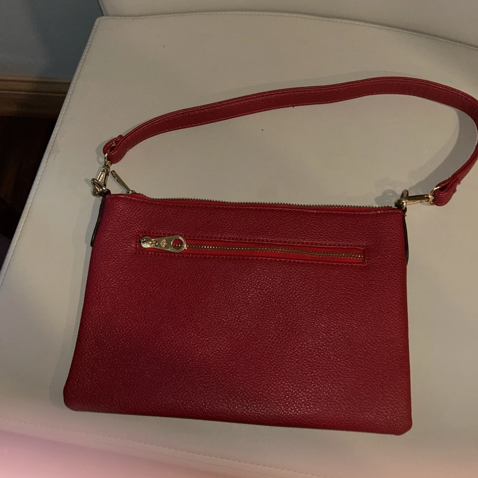 Auténtico Bolso de Hombro Mulberry Bolso de Cuero Rojo Mujeres Dorado Herrajes Bolso sin asas Foto 2 de 4