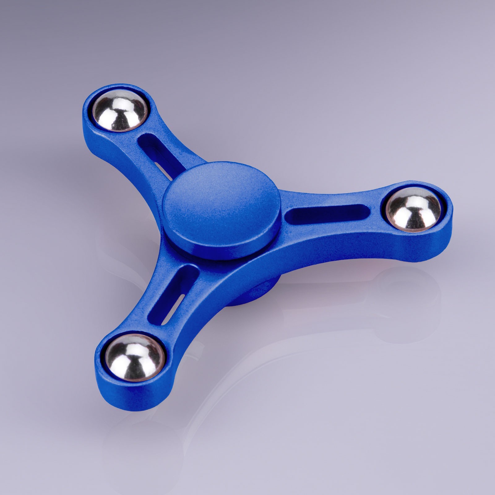 Spinner TRI Premium Metallic Fidget Spinner Long Spin BLUE - NEW!