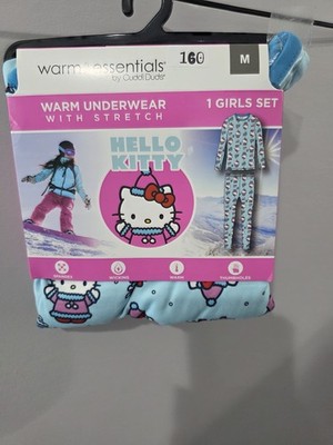 Hello Kitty Girls Pajamas Ski Warm Underwear Size Medium