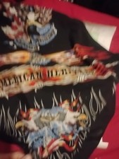 American Heritage Black Bandana Handkerchief Scarf Vintage Almost Antique Eagle