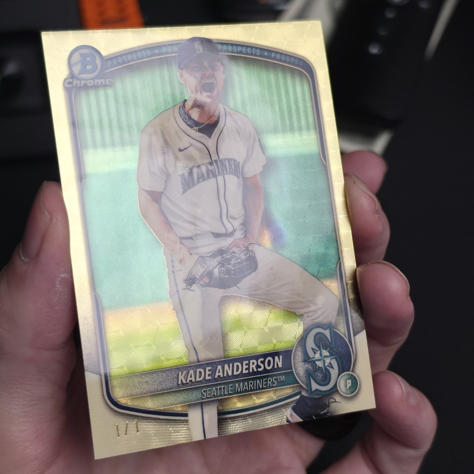 2025 Bowman Chrome Draft Kade Anderson Image Variation Superfractor 1/1 #BDC-3 view 3