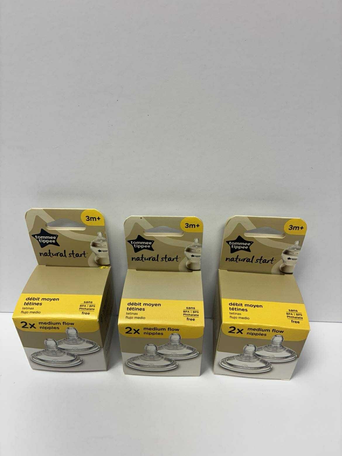2 Pack Tommee Tippee Natural Start Medium Flow Bottle Nipple
