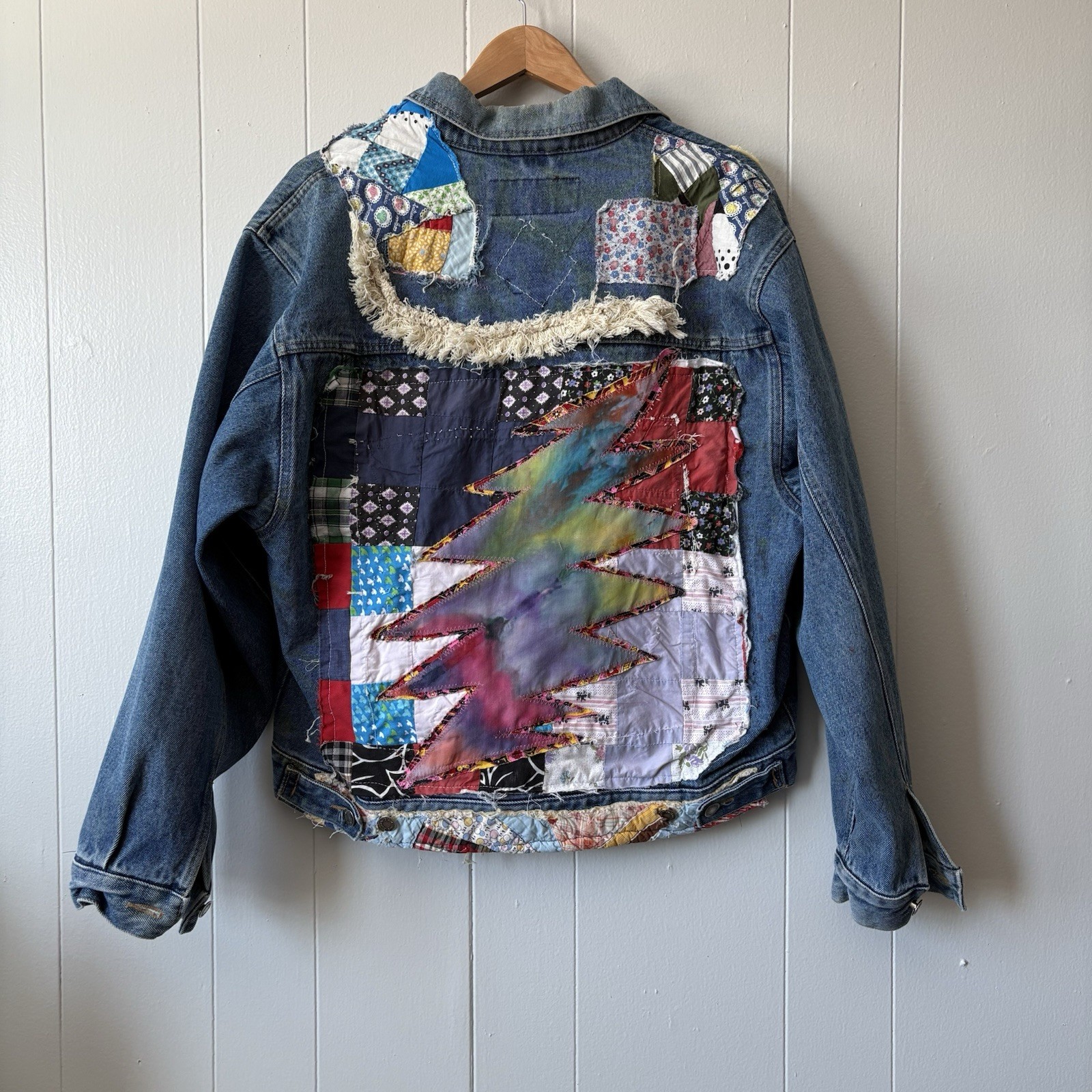 Grateful Dead Inspired Patchwork Denim Jacket - image 1