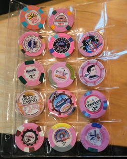 Mixed lot $2.50 Chips west midwest and south 14 Casino chips