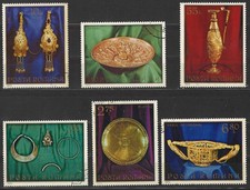 Romania, 1973, used, Gold Treasure, MiNr 3247-3252 SA