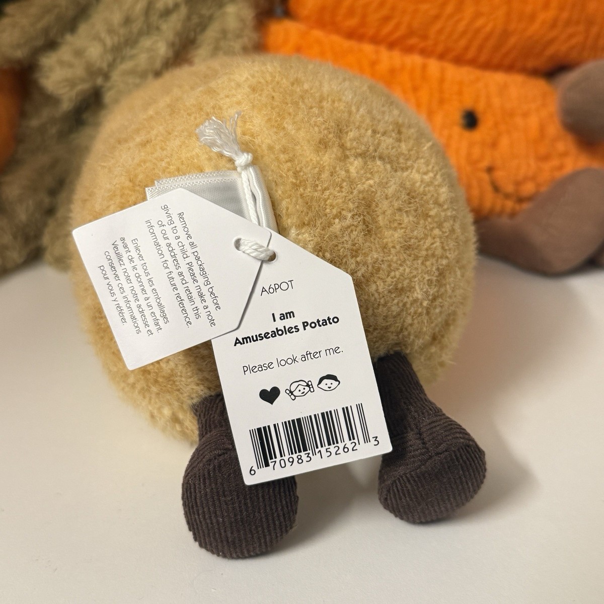 Jellycat Amuseable Potato BNWT Rare 100% Authentic, No Fake