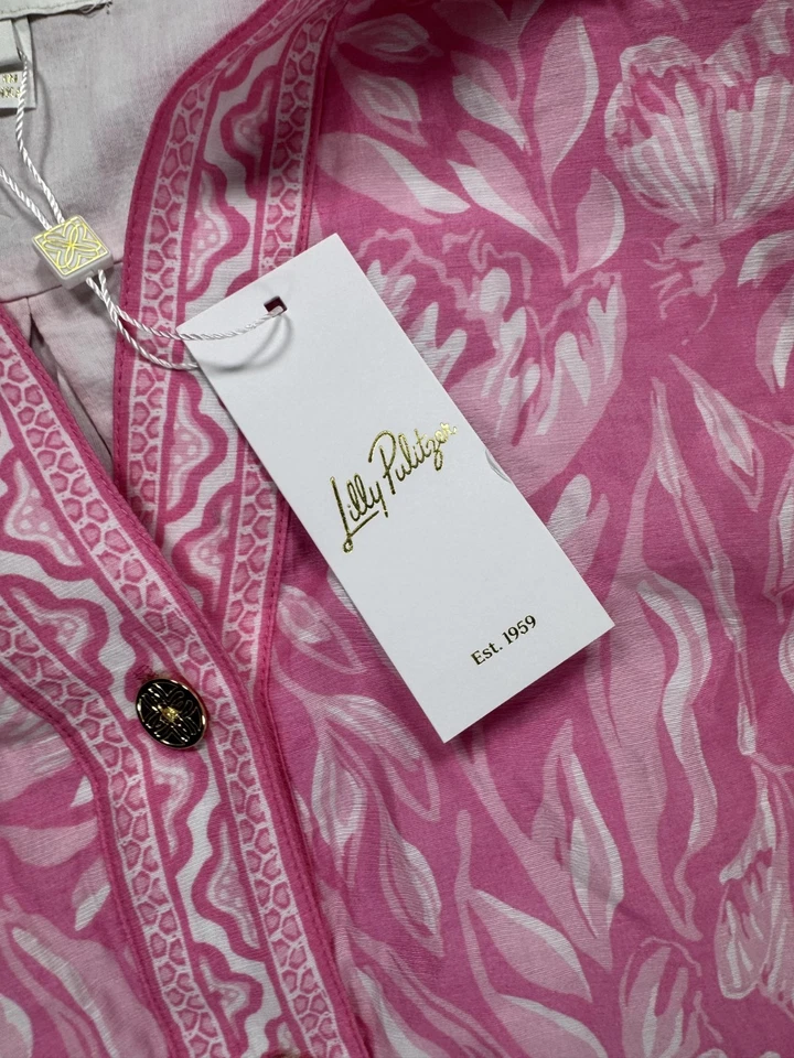 Vestido túnica Lilly Pulitzer para mujer 8 rosa Daphnie vestido Rousseau tulipán a tango Foto 3 de 4