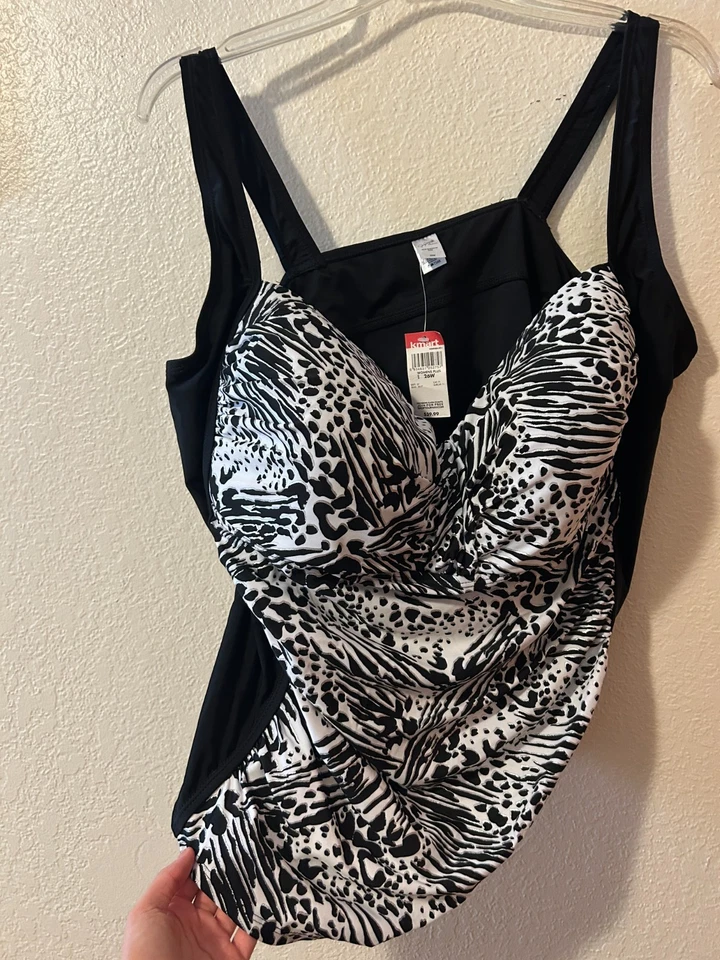 Новый с Ярлыками Jaclyn Smith купальный костюм женщины плюс размер 26 Вт животное печати танкини купальник - Изображение 2 из 4