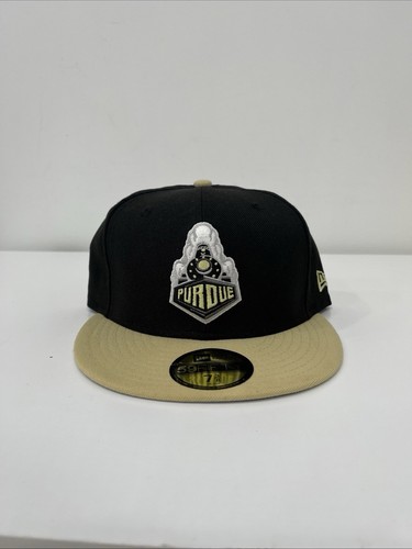 New Era 59FIFTY Purdue Boilermakers Black NCAA Fitted Hat Cap Size 7 3/8