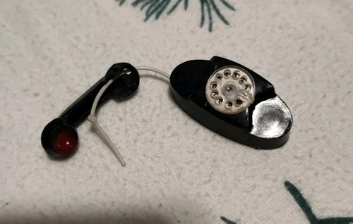 Mattel Barbie Doll Telephone Black Accessories Diorama 1960 s  Phone