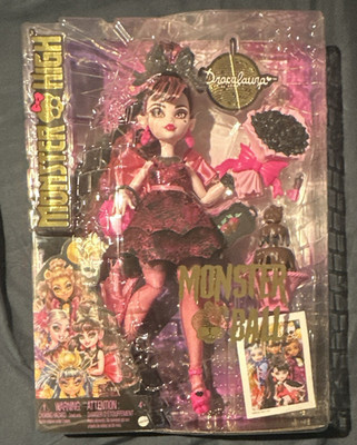 Mattel Monster High Monster Ball Draculaura Articulated Doll 11in +Acc HNF68