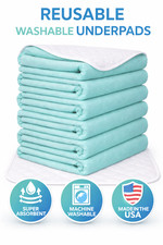 6 NEW BED PADS REUSABLE UNDERPADS 34x36 HOSPITAL GRADE INCONTINENCE WASHABLE