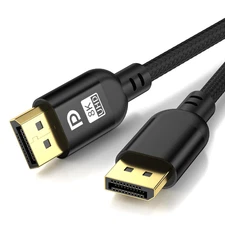 Displayport to Display Port Cable DP Male to Male Cord 4K - 8K HD Latches 6.6ft