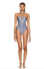 Wolford Skydiver Metallic One-Piece Blue Meta...