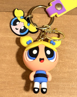 Powerpuff Girls BUBBLES Keychain Figural Key 2'' Cartoon Network NEW
