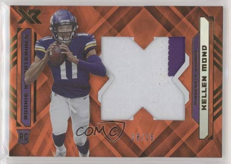 2021 Panini XR Rookie XL Materials Orange 18/25 Kellen Mond #RXL-KMO RC 04cw