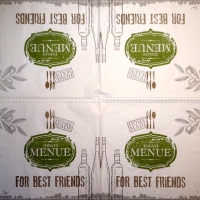 20x For best Friends / Todays Menue - 1 Pack - Motiv-Serviette (36)