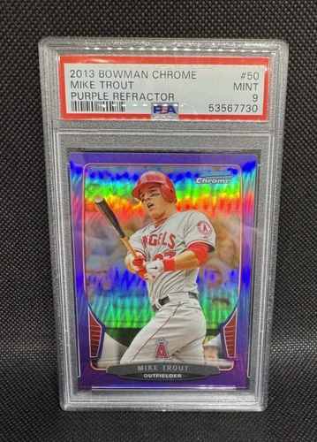 2013 Bowman Chrome Mike Trout Purple Refractor /199 PSA 9