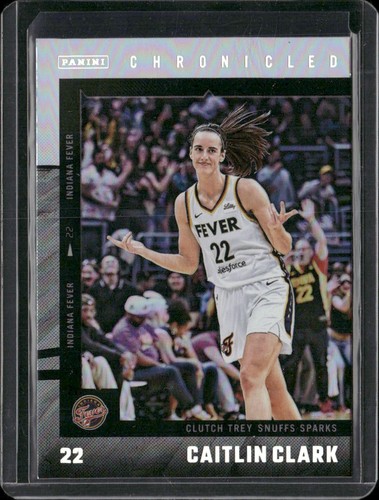 2025 Panini Chronicled Caitlin Clark #21 Silver Holo Clutch Trey