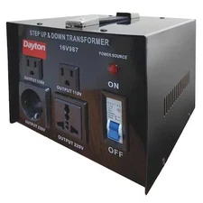 Dayton 16V987 Step Up/Step Down Voltage Converter, 110V Ac To 220V Ac, 220V Ac