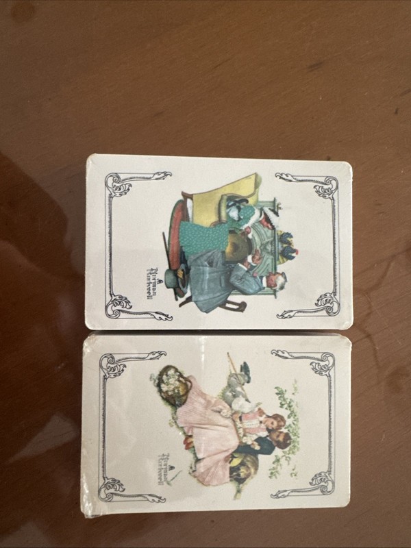 Two Vintage Trump Joker Playing Cards Sealed Norman Rockwell