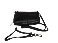 The Sak Black Leather Crossbody Bag Purse Studded Adjustable Removable Strap