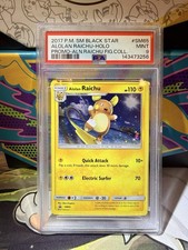 2017 Pokemon Sun & Moon Black Star Alolan Raichu Holo Promo SM65